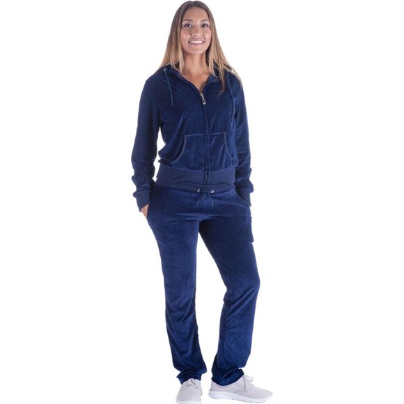 Soft and Stretchy Velour Women’s Tracksuit Set - Ideal for Workout or Lounging - Picture 1 of 4